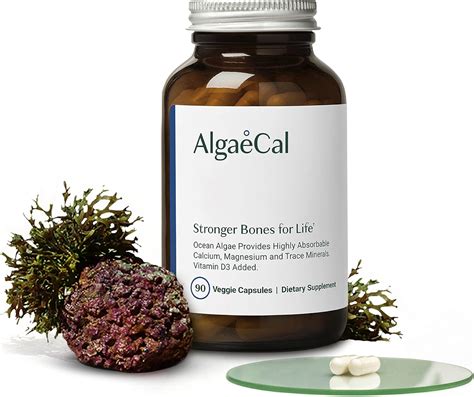 AlgaeCal - Plant Based Calcium Supplement with Vitamin D3 for Bone ...