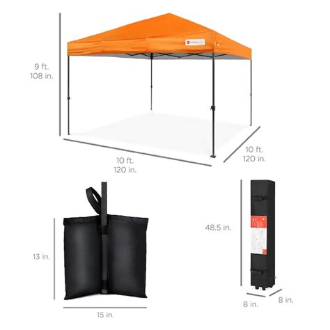 Best Choice Products 10x10ft Easy Setup Pop Up Canopy w/ 1-Button Setup ...