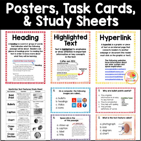 Image result for Text Features Task Cards