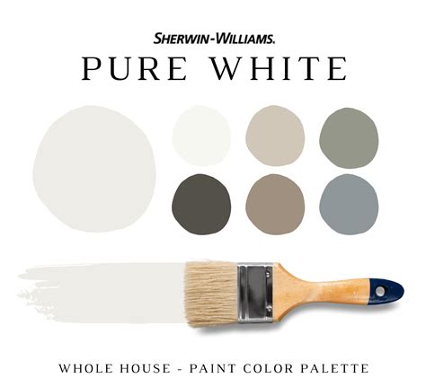 Sherwin Williams PURE WHITE Color Palette - NISH
