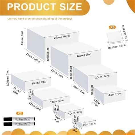 Blosssound 8 Pieces White Acrylic Risers with 8 India | Ubuy