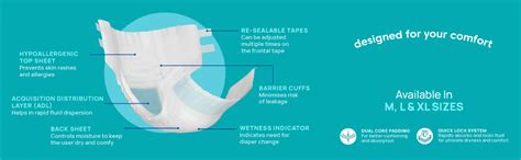 Dignity Premium Adult Diapers, Extra Large, Waist Size 48" - 57", 10 ...