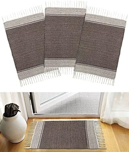 Buy H2H Rectangular Door Mat, Cotton Material, 3 Pc. Combo, Mixed ...