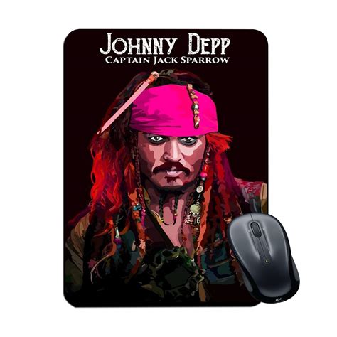 Plan To Gift Gaming Mouse Pad Johnny Depp Caption Jack Sparrow Printed ...