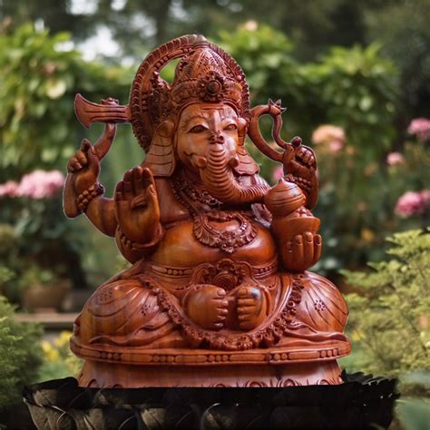 A Masterpiece Ganesha Teakwood Spiritual Sculpture – Healsway India