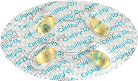 Calday D3 60000 IU Capsule (4): Uses, Side Effects, Price & Dosage ...