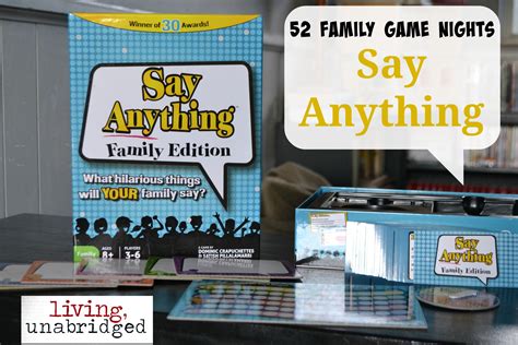 » 52 Family Game Nights: Say Anything