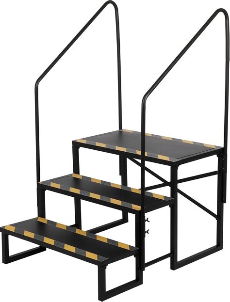 Amazon.com: RV Steps with Handrails 3 Steps Mobile Home Stairs Outdoor ...