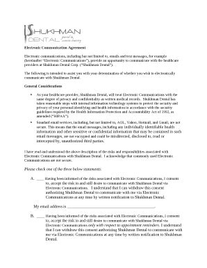 Electronic Communication Agreement Doc Template | pdfFiller