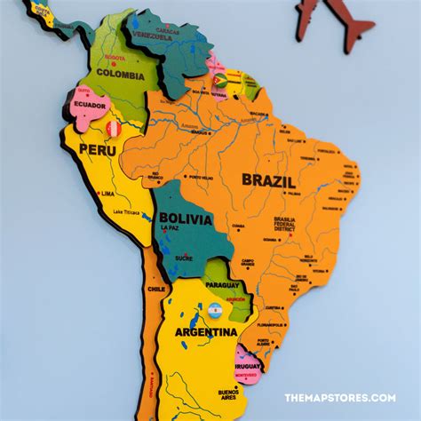 Country Flag Pushpins for wooden world map • The Map Store