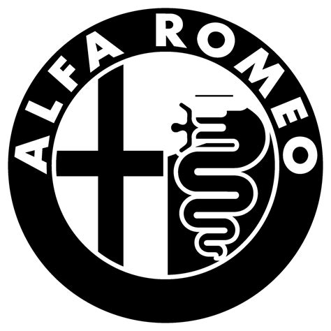 Alfa Romeo Logo Black and White (1) – Brands Logos