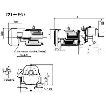 GM-LJPB-15kw-1/30 ギヤードモーター GM-LJPシリーズ(脚取付形) 三菱電機 三相 屋内 ブレーキあり 出力15kW ...