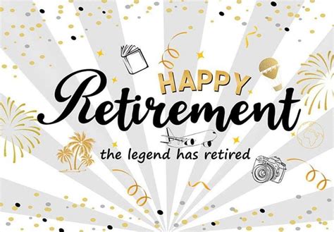Happy Retirement Backdrop Banner Retire Celebration Sign Funny Farewell ...