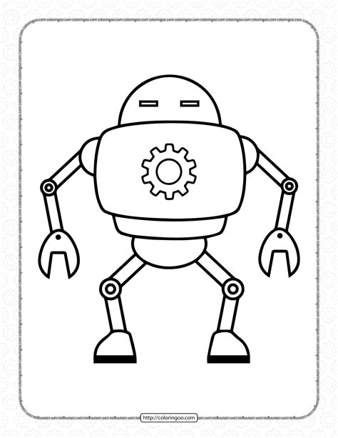 Robot Coloring Sheet Pdf