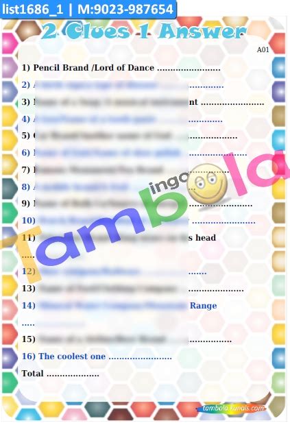 Product Class Clues and Answers Designs - PartyStuff