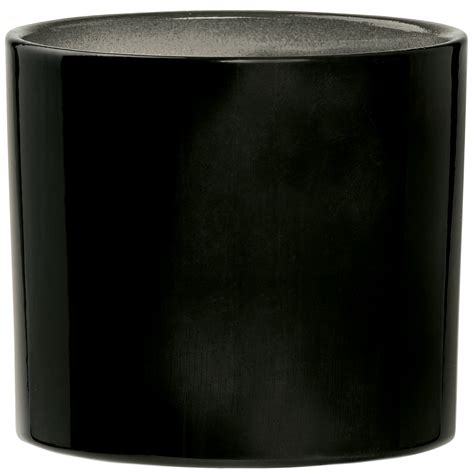 Doniczka ceramiczna z podstawką walec 19 x 20,5 cm brąz połysk symbol ...