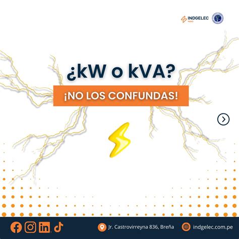 🔌 kW vs. kVA: No los confundas ⚡ kW (kilovatios) → Potencia real, la ...