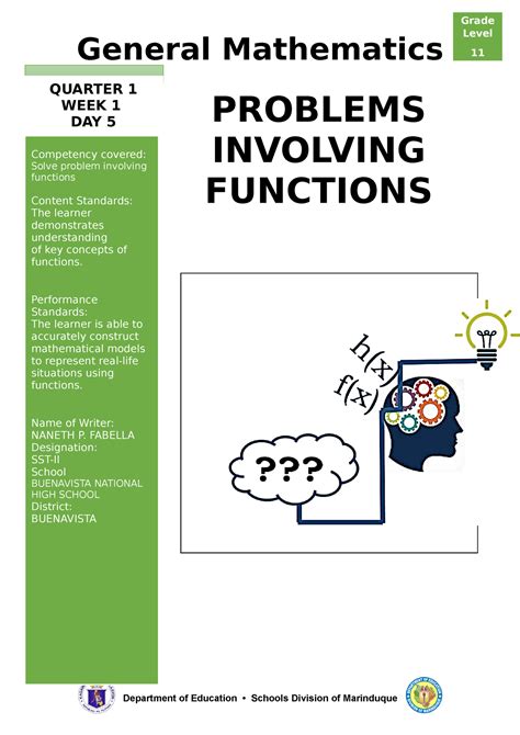 Image result for Problems Involving Functions