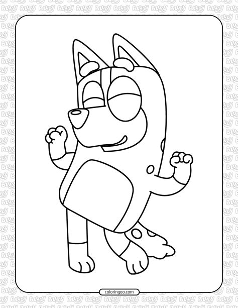 Bluey Dancing Coloring Pages