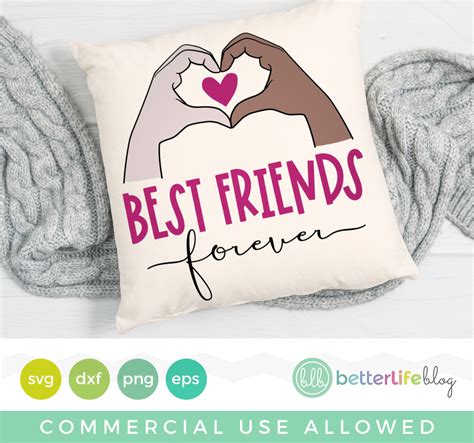 Best Friends Heart Hands SVG Cut File - Better Life Blog