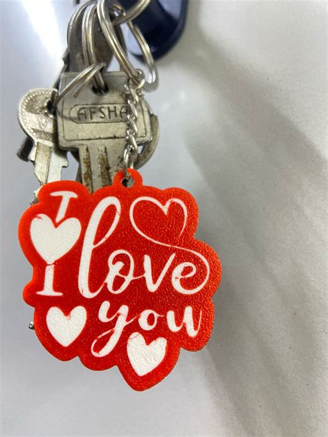 I Love You" Keychain – 3D Printed Gift for Loved Ones – The Sculpt Studio