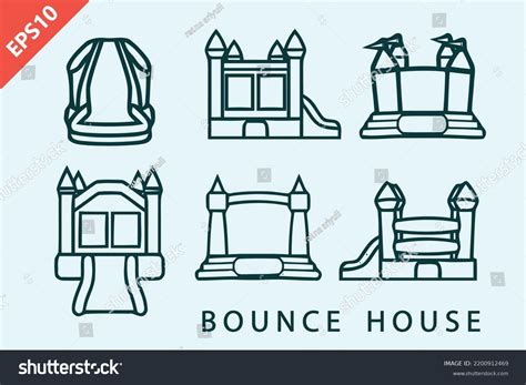 Bounce House Design Vector Flat Modern Stock Vector (Royalty Free ...