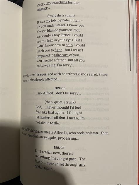 This Bruce and Alfred scene is slightly different in the script ...