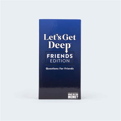 Let's Get Deep Friends Edition Card Game - Personal & Hilarious ...