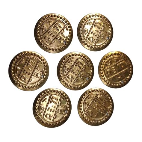 designerbox Golden Vintage Old Coin 1 Hole metel Tassel and Hanging ...