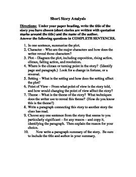 Image result for Short Story Analysis
