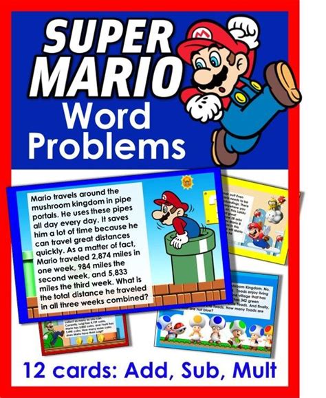 Image result for Mario Math Problems Printable