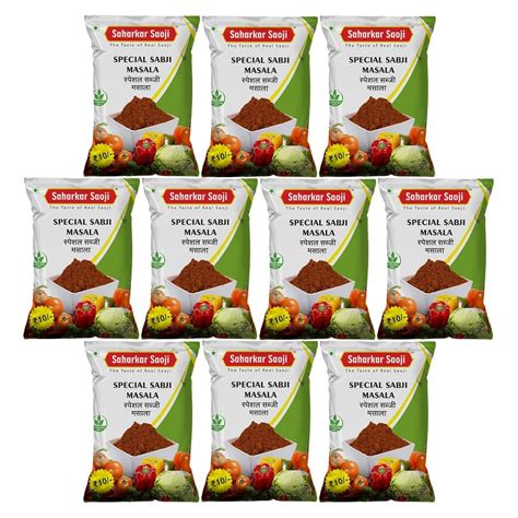 Saharkar Saoji Special Sabji Masala (Pack of 10) Each Pack 20gm ...