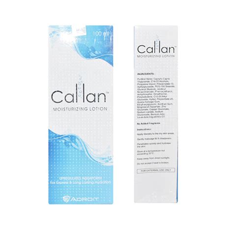 Callan Moisturising Lotion 100ml | Hydrating oil free moisturizer