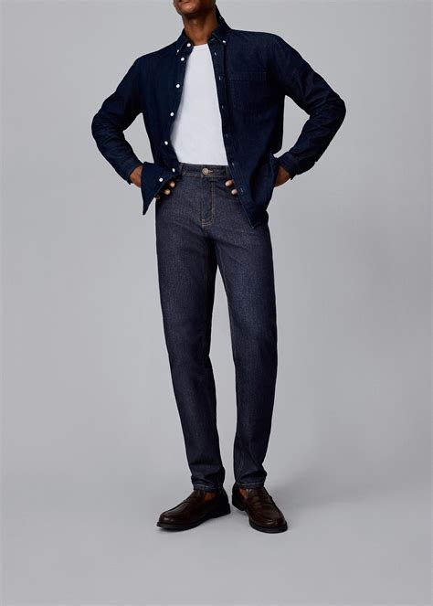 Men's Indigo Mid-Rise Slim Fit Jeans | Primark
