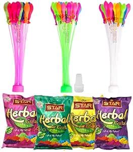 Buy Zest 4 Toyz Holi Magic Water Balloons Pack for Kids with 4 Herbal ...