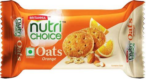 BRITANNIA NutriChoice Oats Cookies Orange Almond Price in India - Buy ...