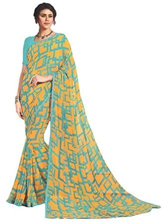 Buy Vishal Prints NASHIK TEXTILE MARKET Women's Georgette Abstract ...