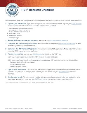 RBT Renewal Application - Blank Fillable Template | Fill Out, Print ...