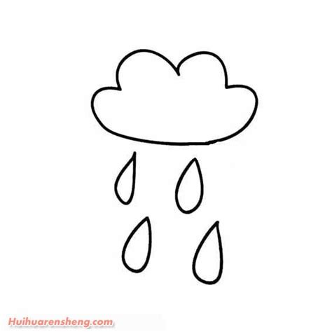 如何画小雨滴简笔画图片_风景简笔画