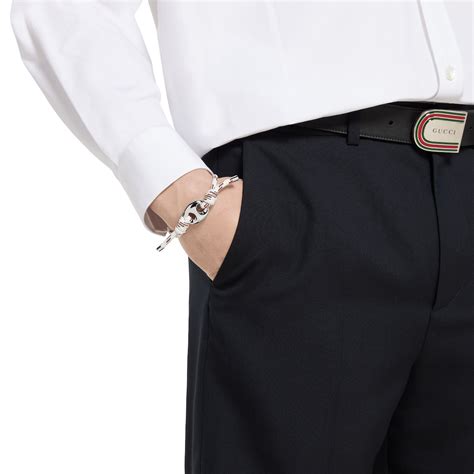 Gucci Marina Chain fabric bracelet in white and multicolor polyester ...