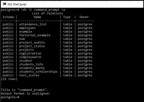 Image result for Psql Command Line Options