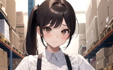 Download wallpaper 1680x1050 girl, apron, pose, waitress, anime ...