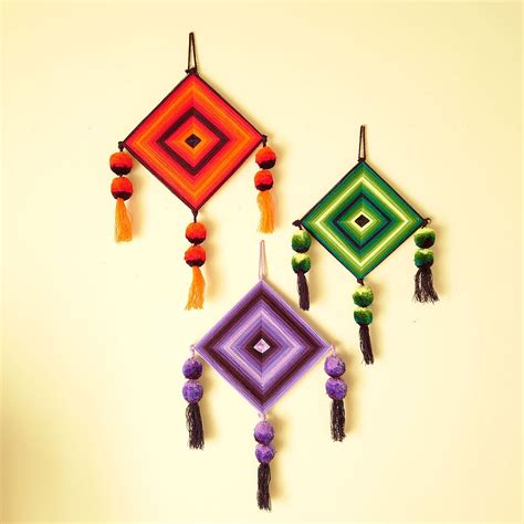 【オホ・デ・ディオス／大】 ウイチョル族のお守り／Ojo de Dios／Tsikiri／神の目／Wixárika | La Puerta ...