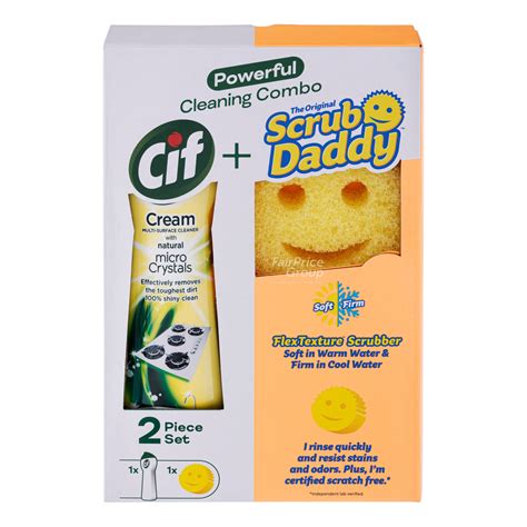 Cif Cream Surface Cleanser - Lemon + Scrub Daddy | NTUC FairPrice