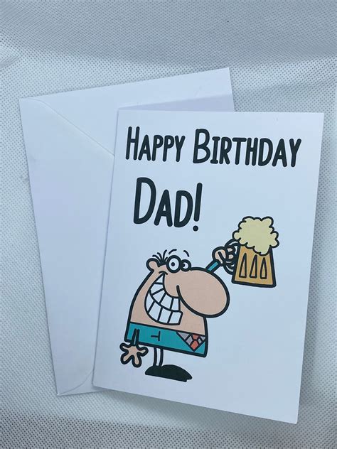 A6 Dad Birthday Card, Birthday Card Dad, Happy Birthday Dad, Birthday ...
