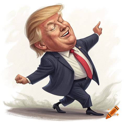 Caricature of Donald Trump picking his nose on Craiyon