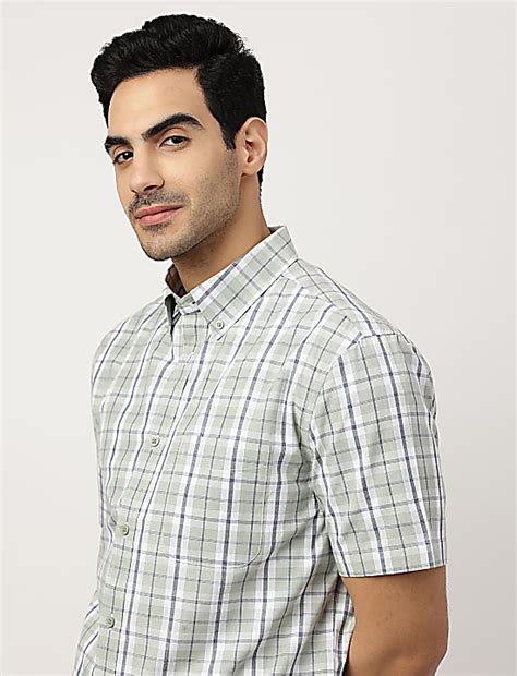 Buy Pure Cotton Checks Button-down Collar Shirt at Marks & Spencer