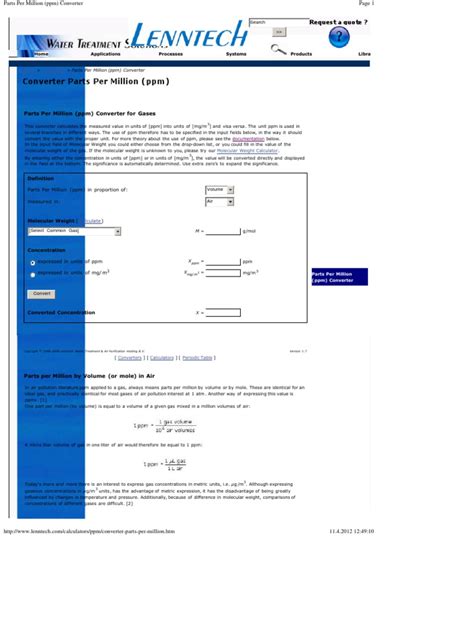 Image result for PPM Unit Conversion