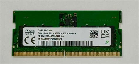 Amazon.in: Buy SK-Hynix 8GB DDR5 5600MHz SODIMM PC5-5600B-SC0 1Rx16 1 ...