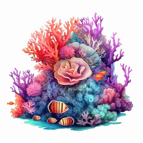 Premium AI Image | Coral reef clip art